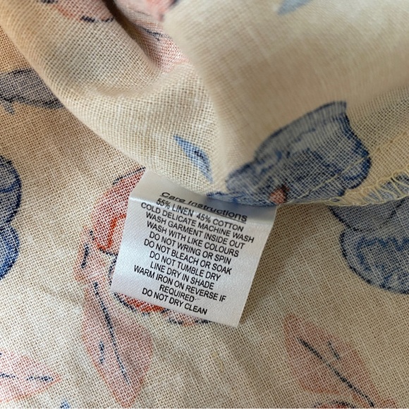 PRINCESS HIGHWAY Clara Cream Floral Linen Blend Puff Sleeve Dress Plus Size 16 - Picture 7 of 12